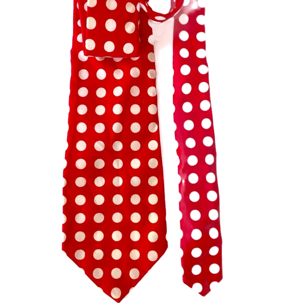 El Syd, Vintage Red and White Polka Dot Handmade Tie